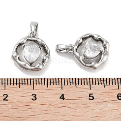 Латунные микро проложить кубического циркония подвески&nbsp;KK-C051-40P-02