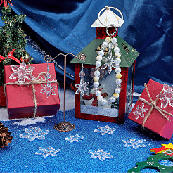 60 шт. 3 стиля рождественские прозрачные акриловые соединительные подвески OACR-SC0001-56