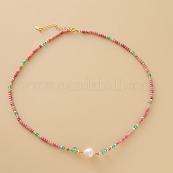 Ожерелья с подвесками из натурального родонита MP0641