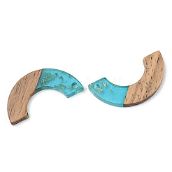 Pendentifs en résine transparente et bois de noyer&nbsp;RESI-S389-007A-B03