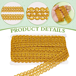 13 ярд металлизированной кружевной оплетки из полиэстера DIY-WH0632-44