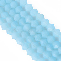 Граненые конус опал бусины нити EGLA-P017-01B