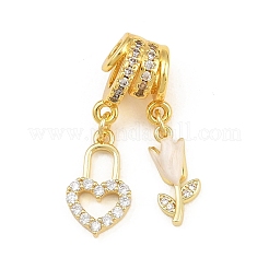 Pendentifs en laiton zircon cubique transparent&nbsp;CU-CBAD306-14G