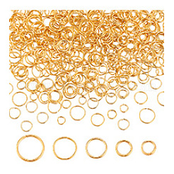 500 шт. 5 стильных латунных открытых соединительных кольца&nbsp;KK-PH0003-58