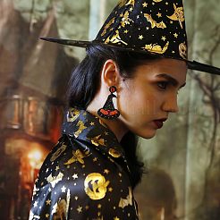 Серьги-гвоздики из пластика и бисера&nbsp;FS-WG1172A-01