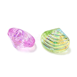 Perles de verre transparentes électroplaquées sur le thème de l'océan&nbsp;GL-CBA9C2A-01A