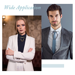 3 шт. 3-х цветные латунные зажимы для галстука&nbsp;AJEW-FH0006-91