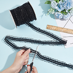 30 ярд чинлоновой плиссированной цветочной ленты&nbsp;OCOR-WH0046-73A