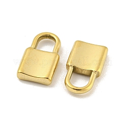 304ステンレスペンダント  南京錠チャーム  14KGP本金メッキ  16x8x2.5mm  穴：4.5x4.5mm&nbsp;STAS-P356-17B-G
