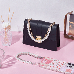 2 шт. 2-цветный удлинитель для ремня кошелька из АБС-пластика с имитацией жемчуга&nbsp;AJEW-UN0002-26