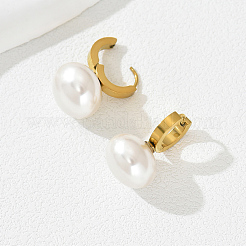 Овальные серьги-кольца из нержавеющей стали RY5370