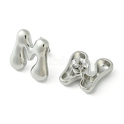 Серьги из латуни с покрытием стойки EJEW-S222-01P-M