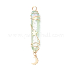 3 шт. 3 стиля гальванизированных подвесок из натурального кварцевого кристалла с заостренными концами из медной проволоки&nbsp;PALLOY-JF03766-02