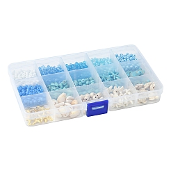 Наборы для изготовления браслетов из синтетической бирюзы и бисера своими руками&nbsp;DIY-FS0006-99