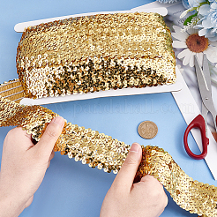 10м пластиковые эластичные бусины с пайетками OCOR-PH0003-84C