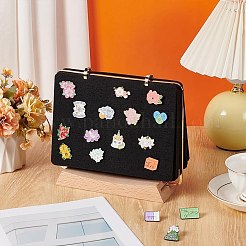 1 шт. подставка для перекидного календаря из сплава с деревянной основой&nbsp;DIY-BC0013-90B