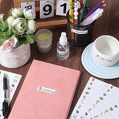 Самоламинирующиеся водонепроницаемые этикетки для детских бутылочек с надписью&nbsp;DIY-WH0504-25E