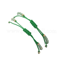 2 шт. плетеные браслеты из натурального зеленого авантюрина и стеклянных бусин для женщин&nbsp;BJEW-MZ00247-05