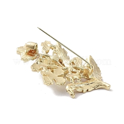 Женская брошь из сплава смолы с цветком и сердцем JEWB-C029-15