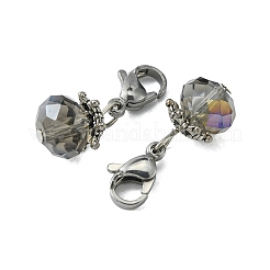 Гальванизировать граненых стеклянных подвесок HJEW-TAC0004-15