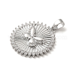 Латунные микро проложить кубического циркония подвески&nbsp;KK-H455-25P