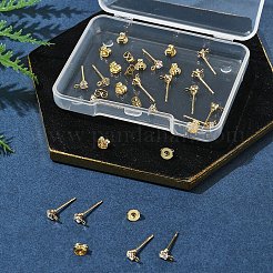 16 шт. латунные серьги-гвоздики&nbsp;KK-FS0001-57