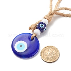 Кулон лэмпворк ручной работы от сглаза HJEW-JM00702
