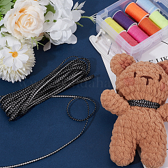 10 ярд плетеного кружева из полиэстера&nbsp;SRIB-WH0011-240A