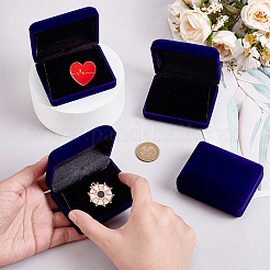 Пластиковая обложка с бархатными упаковочными коробками для брошей&nbsp;VBOX-WH0012-05A