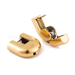 女性用304ステンレスフープピアス  馬蹄形/U字型  ゴールドカラー  20x7mm&nbsp;EJEW-E311-03G
