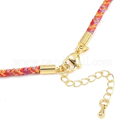 Creazione di collane in cordoncino di policotone intrecciato&nbsp;MAK-F038-B-G