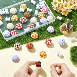 40 個 2 スタイル不透明なアクリル ビーズ  混合色  混合図形  16~25x12~25mm  穴：3mm  20個/スタイル&nbsp;MACR-CJ0002-49