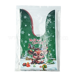 60 шт. 3-цветные пластиковые пакеты для конфет в форме кролика на рождественскую тематику ABAG-FS0001-05