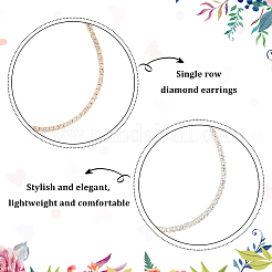 4 пара 4-х стилевых ажурных серег-капель с кристаллами и стразами EJEW-AN0003-09