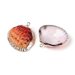 Подвески с краской и гальваникой из натуральных морских раковин&nbsp;SSHEL-N042-16E