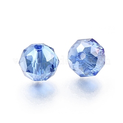 Perles de verre rondes transparentes électroplaquées&nbsp;GL-CBA6A73-AB06