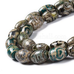 Тибетского стиля DZI бисер нитей TDZI-E005-01F