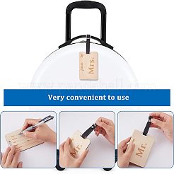 Étiquette de bagage en bois bricolage avec kit de fabrication de flacons&nbsp;DIY-FG0003-25