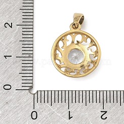 Pendentifs en strass en acier inoxydable 304&nbsp;STAS-A140-05C-G