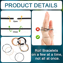 30шт. набор из 6 пружинных браслетов&nbsp;BJEW-BC0001-10