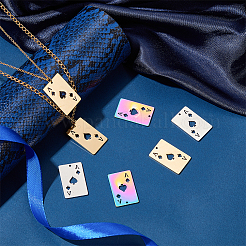 18шт. 3-х цветная подвеска из нержавеющей стали 201 STAS-UN0045-15