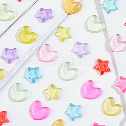80 pz 10 colori cabochon in resina trasparente accessori&nbsp;CRES-OC0001-04