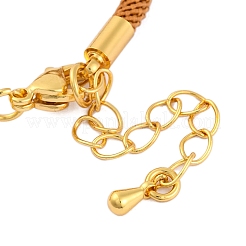 Fabricaciones de pulseras con cordones de nailon aptas para dijes de conectores.&nbsp;AJEW-P116-02G-31