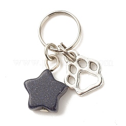 4pcs 4 styles pendentifs en pierres précieuses naturelles et synthétiques&nbsp;PALLOY-JF01521