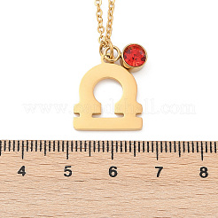 Ожерелья с подвеской в виде созвездия из нержавеющей стали 304 с дрелью из стекла и камнями рождения&nbsp;STAS-D305-08G-G