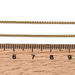 1.3 mm Unisex-Halsketten aus Edelstahl 304 (Boxkette)&nbsp;NJEW-P356-08G