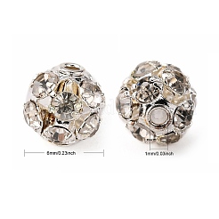 Латунные бусины со стразами  RB-H034-4