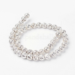 Гальванические бусины из натуральной лавы&nbsp;LS-G-G732-8mm-08