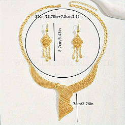 Комплект из ожерелья и серег из сплава с полыми деталями для невесты из стран Ближнего Востока KF3516