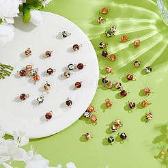 48 шт. 8 стиля синтетические янтарные звенья соединительные подвески&nbsp;PALLOY-FH00133